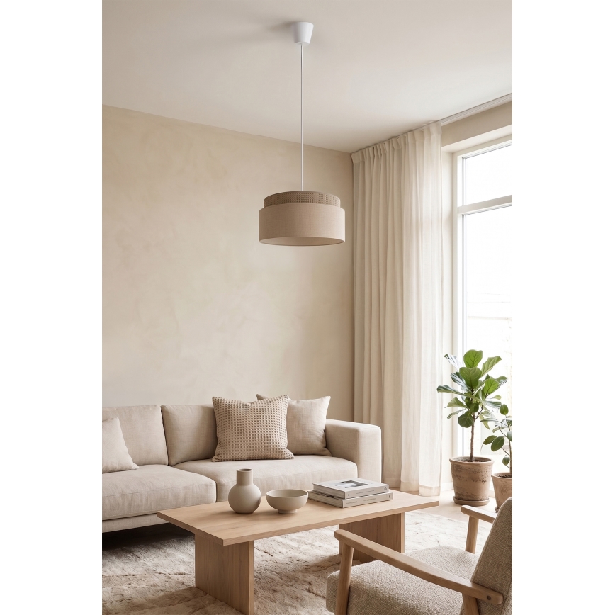 Brilagi - Lampa wisząca na przewodzie PADOVA 1xE27/60W/230V śr. 40 cm beżowa