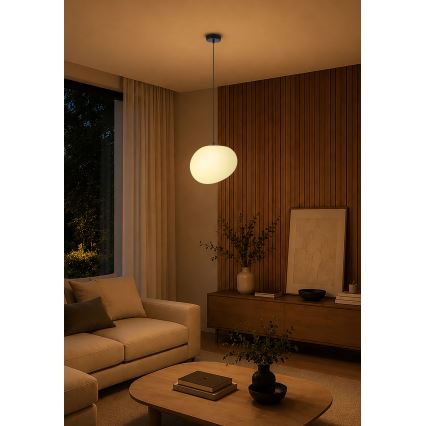 BRILAGI - Lampa wisząca na przewodzie PEBBLES 1xE27/40W/230V Ø 30 cm czarna