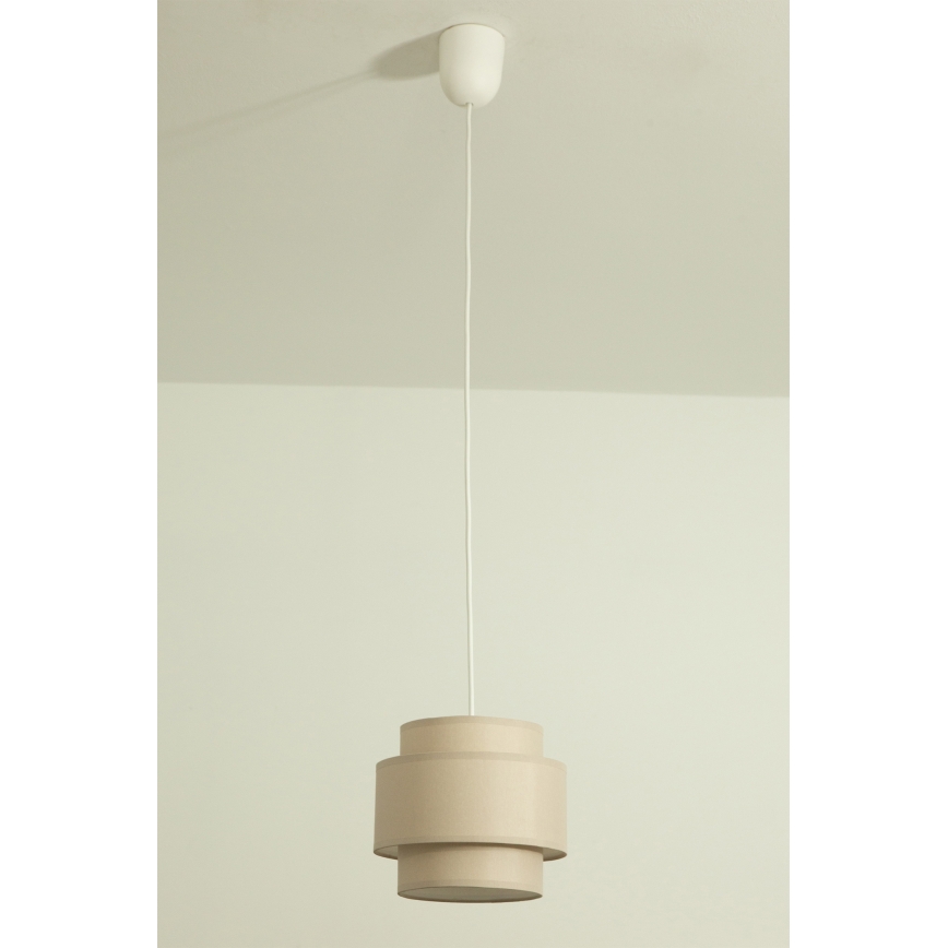Brilagi - Lampa wisząca na przewodzie RESNA 1xE27/60W/230V o średnicy 20 cm beżowa