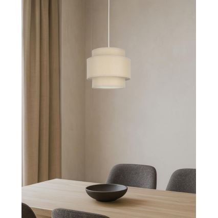 Brilagi - Lampa wisząca na przewodzie RESNA 1xE27/60W/230V o średnicy 20 cm beżowa