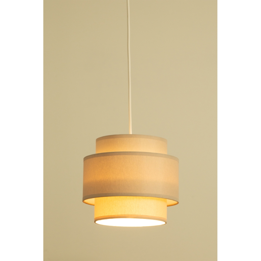 Brilagi - Lampa wisząca na przewodzie RESNA 1xE27/60W/230V o średnicy 20 cm beżowa