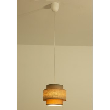 Brilagi - Lampa wisząca na przewodzie RESNA 1xE27/60W/230V śr. 20 cm brązowa/beżowa