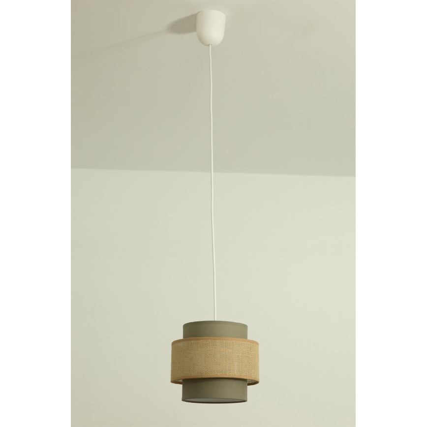 Brilagi - Lampa wisząca na przewodzie RESNA 1xE27/60W/230V śr. 20 cm brązowa/beżowa