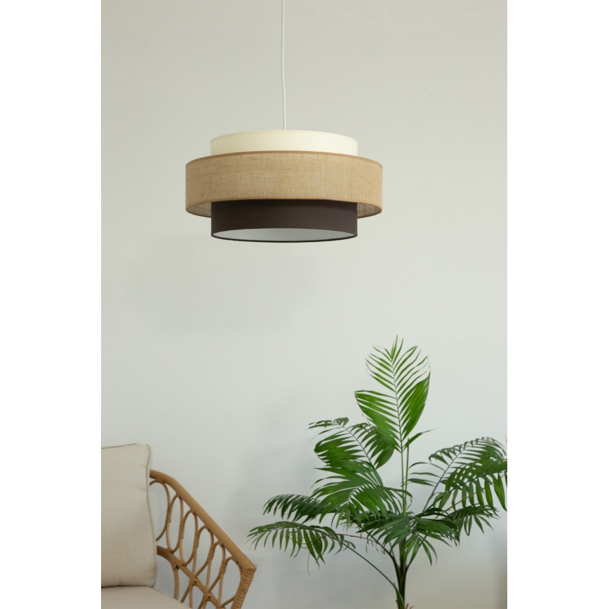 Brilagi - Lampa wisząca na przewodzie RESNA 1xE27/60W/230V Ø 40 cm beżowa/czarna