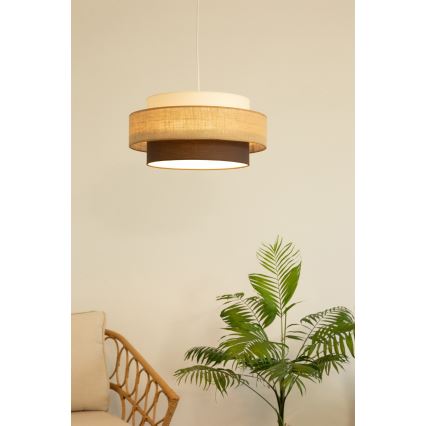 Brilagi - Lampa wisząca na przewodzie RESNA 1xE27/60W/230V Ø 40 cm beżowa/czarna