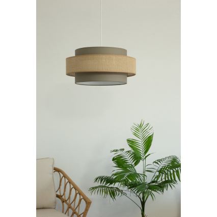 Brilagi - Lampa wisząca na przewodzie RESNA 1xE27/60W/230V Ø 40 cm brązowa/beżowa