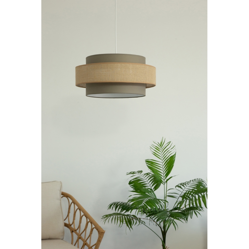 Brilagi - Lampa wisząca na przewodzie RESNA 1xE27/60W/230V Ø 40 cm brązowa/beżowa