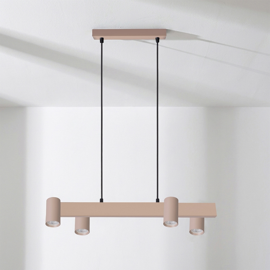 Brilagi - Lampa wisząca na przewodzie SELE 4xGU10/30W/230V beżowa