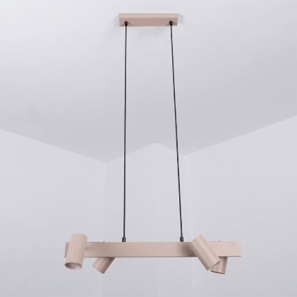 Brilagi - Lampa wisząca na przewodzie SELE 4xGU10/30W/230V beżowa