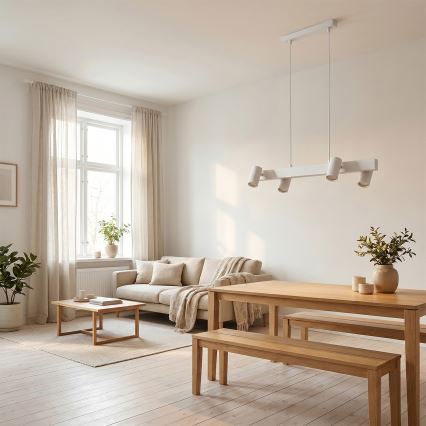 Brilagi - Lampa wisząca na przewodzie SELE 4xGU10/30W/230V biała