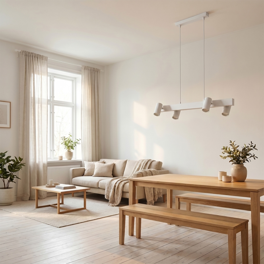 Brilagi - Lampa wisząca na przewodzie SELE 4xGU10/30W/230V biała