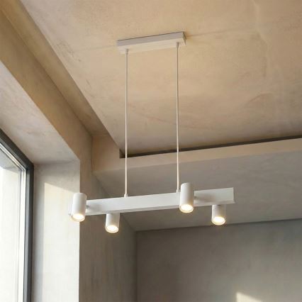 Brilagi - Lampa wisząca na przewodzie SELE 4xGU10/30W/230V biała