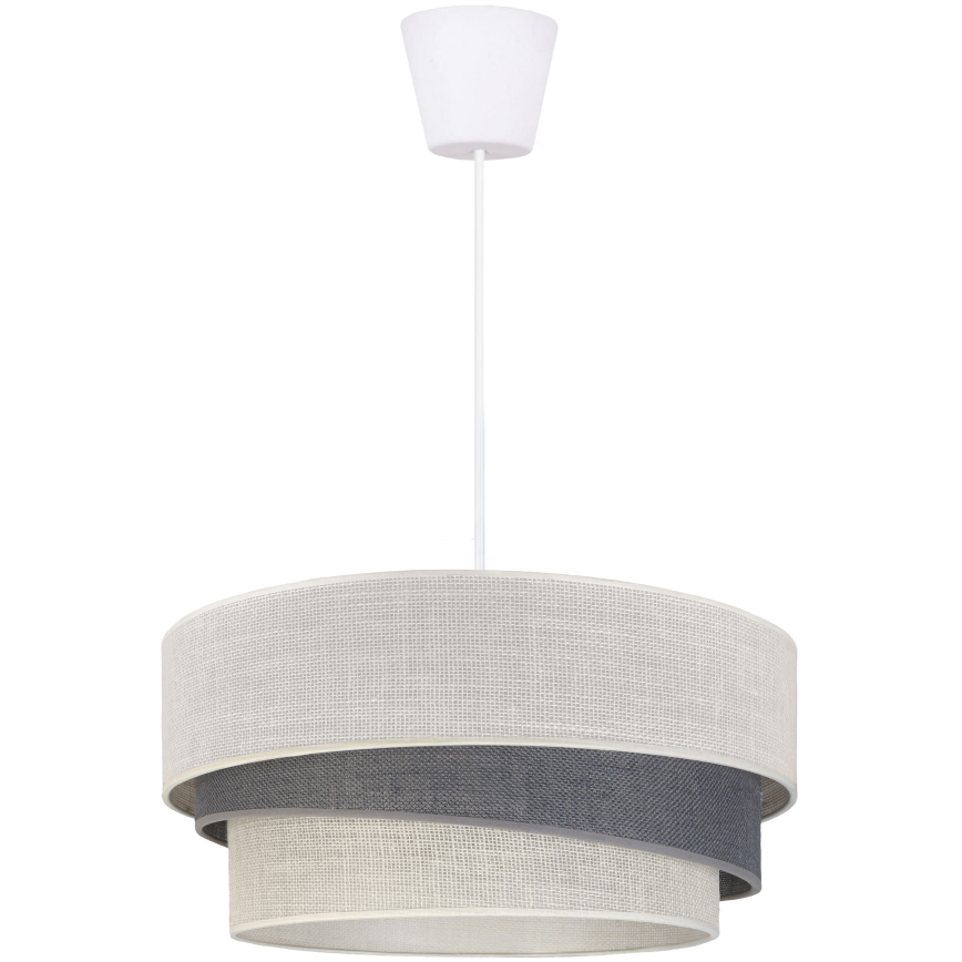 Brilagi - Lampa wisząca na przewodzie TRIO 1xE27/60W/230V Ø 40 cm kremowa/szara