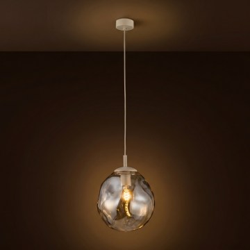 Brilagi - Lampa wisząca na przewodzie VULCANO 1xE27/15W/230V śr. 25 cm beżowy/przydymiony beżowy