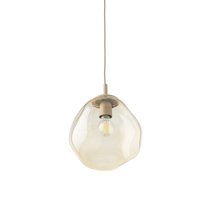 Brilagi - Lampa wisząca na przewodzie VULCANO 1xE27/15W/230V śr. 25 cm beżowy/przydymiony beżowy