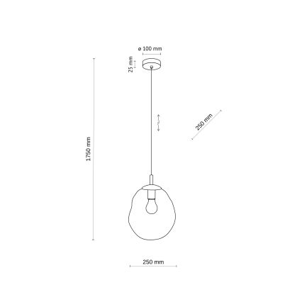 Brilagi - Lampa wisząca na przewodzie VULCANO 1xE27/15W/230V śr. 25 cm beżowy/przydymiony beżowy