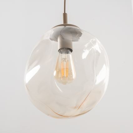 BRILAGI - Lampa wisząca na przewodzie VULCANO 1xE27/15W/230V śr. 25 cm beżowy/przydymiony beżowy