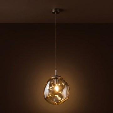 Brilagi - Lampa wisząca na przewodzie VULCANO 1xE27/15W/230V śr. 25 cm brązowy/dymny beż
