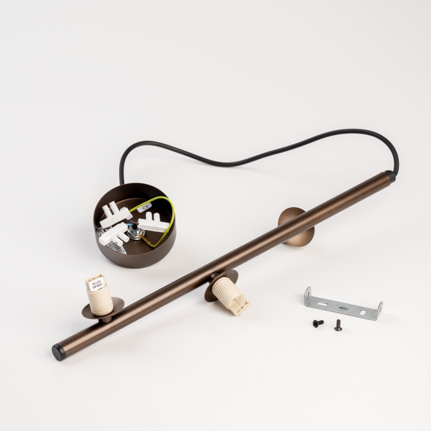 BRILAGI - Lampa wisząca na przewodzie VULCANO 3xG9/8W/230V brązowa/dymno-beżowa