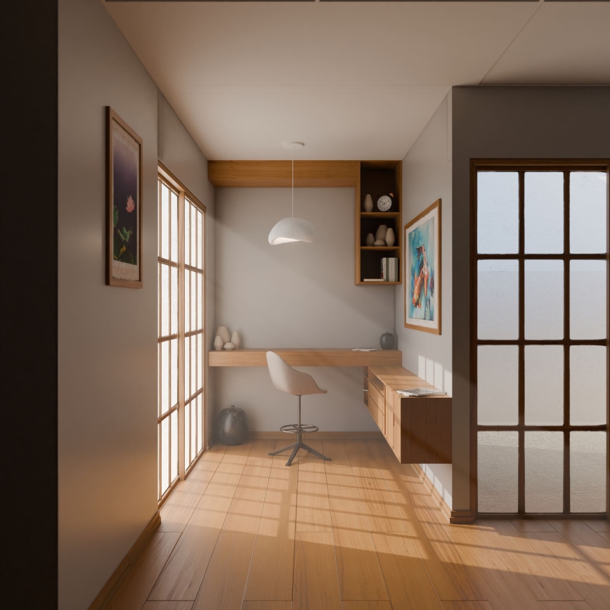 Brilagi - Lampa wisząca na przewodzie WABI SABI 1xE27/40W/230V biała