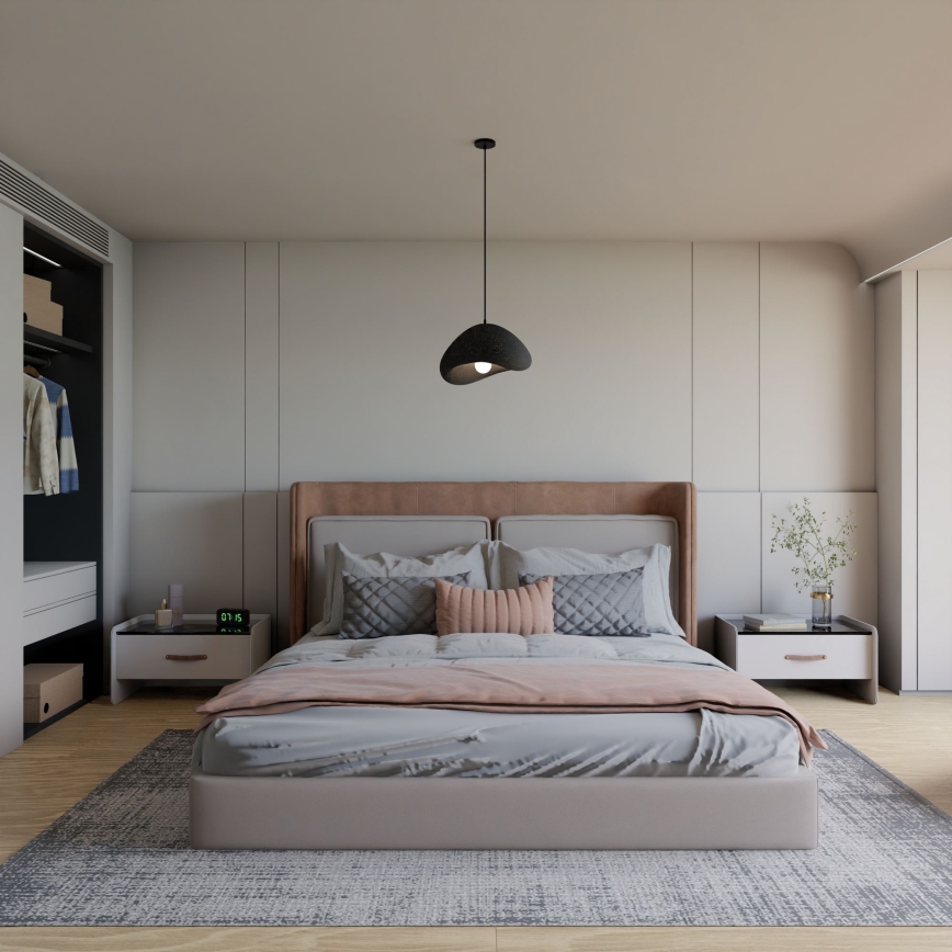 Brilagi - Lampa wisząca na przewodzie WABI SABI 1xE27/40W/230V czarna