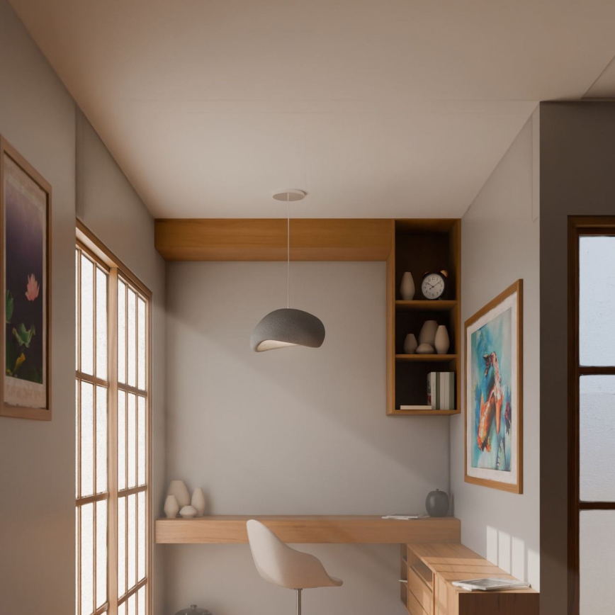 Brilagi - Lampa wisząca na przewodzie WABI SABI 1xE27/40W/230V śr. 35 cm szara
