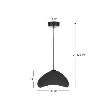 Brilagi - Lampa wisząca na przewodzie WABI SABI 1xE27/40W/230V średnica 33 cm czarna