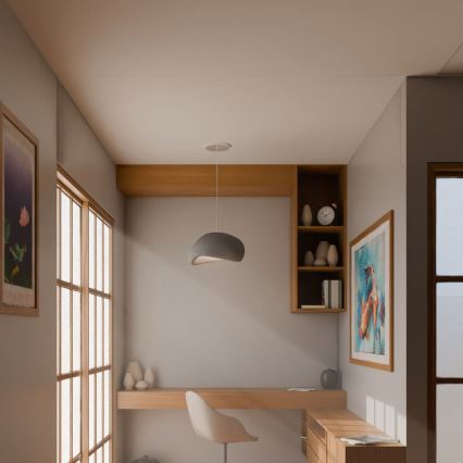 Brilagi - Lampa wisząca na przewodzie WABI SABI 1xE27/40W/230V szara