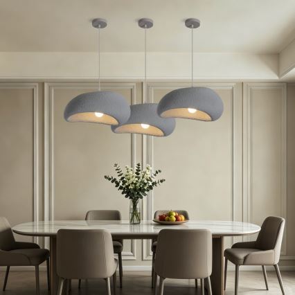 BRILAGI - Lampa wisząca na przewodzie WABI SABI 1xE27/60W/230V śr. 40 cm szara