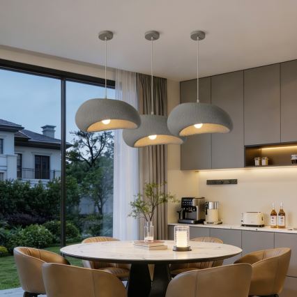 BRILAGI - Lampa wisząca na przewodzie WABI SABI 1xE27/60W/230V śr. 40 cm szara