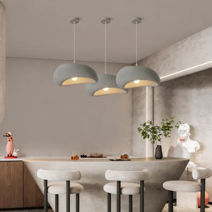 BRILAGI - Lampa wisząca na przewodzie WABI SABI 1xE27/60W/230V śr. 40 cm szara