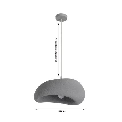BRILAGI - Lampa wisząca na przewodzie WABI SABI 1xE27/60W/230V śr. 40 cm szara