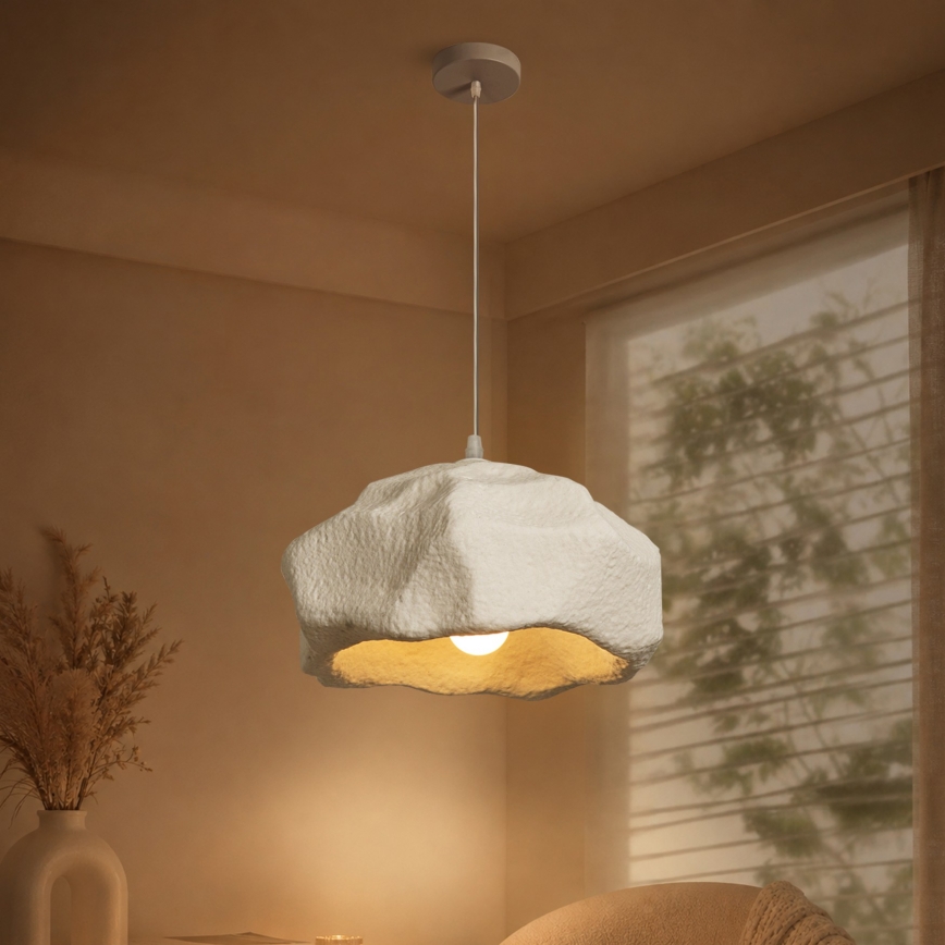 BRILAGI - Lampa wisząca na przewodzie WABI SABI 1xE27/60W/230V śr. 42 cm biała