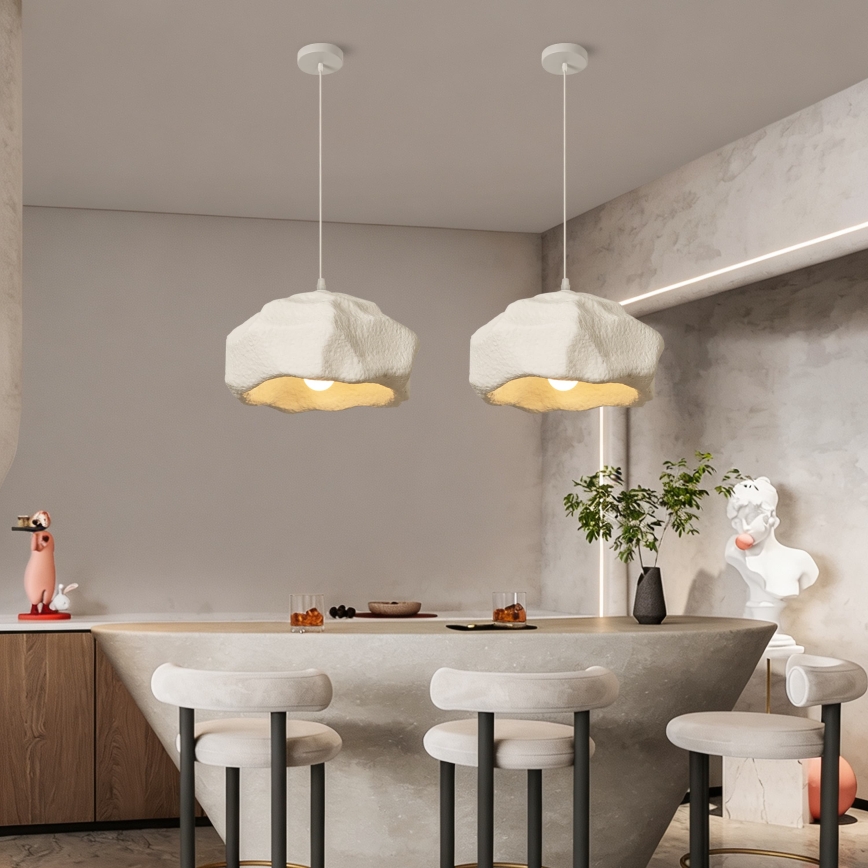 BRILAGI - Lampa wisząca na przewodzie WABI SABI 1xE27/60W/230V śr. 42 cm biała