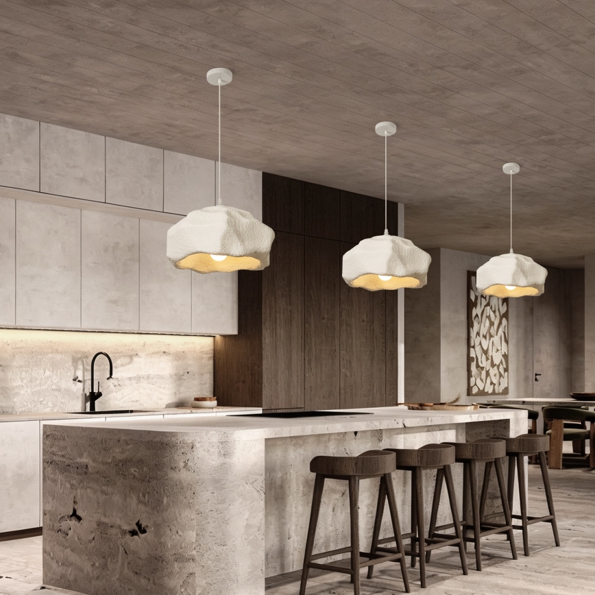 BRILAGI - Lampa wisząca na przewodzie WABI SABI 1xE27/60W/230V śr. 42 cm biała
