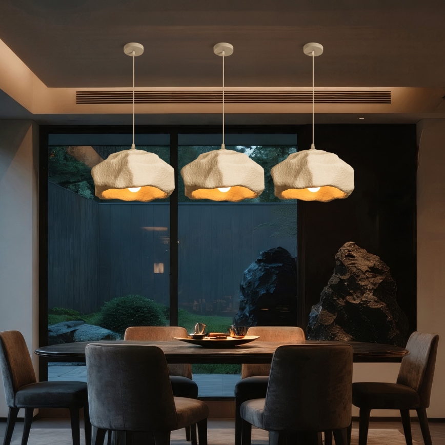 BRILAGI - Lampa wisząca na przewodzie WABI SABI 1xE27/60W/230V śr. 42 cm biała