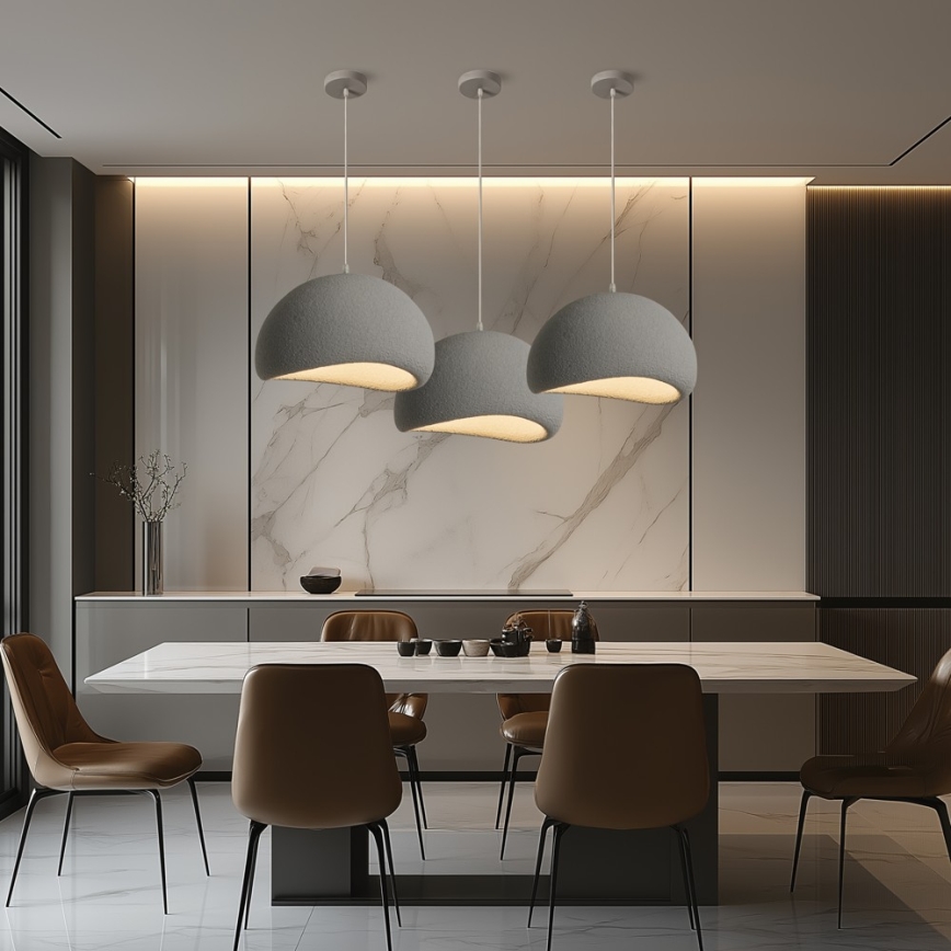 BRILAGI - Lampa wisząca na przewodzie WABI SABI 1xE27/60W/230V średnica 40 cm szara