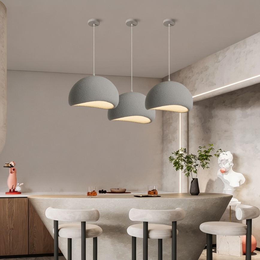 BRILAGI - Lampa wisząca na przewodzie WABI SABI 1xE27/60W/230V średnica 40 cm szara