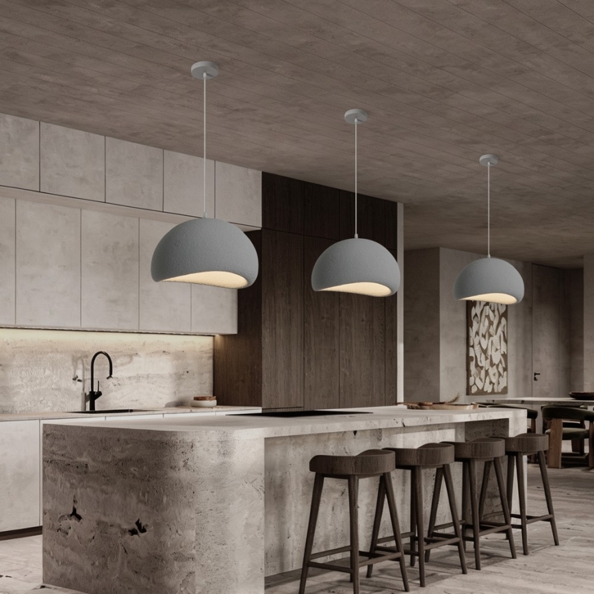 BRILAGI - Lampa wisząca na przewodzie WABI SABI 1xE27/60W/230V średnica 40 cm szara