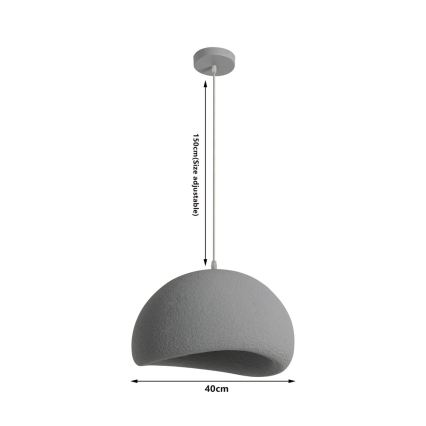 BRILAGI - Lampa wisząca na przewodzie WABI SABI 1xE27/60W/230V średnica 40 cm szara