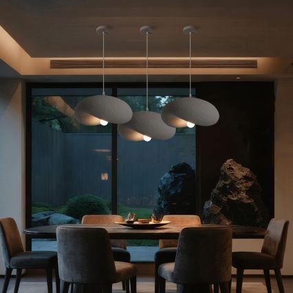BRILAGI - Lampa wisząca na przewodzie WABI SABI 1xE27/60W/230V średnica 40 cm szara