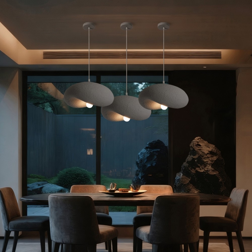 BRILAGI - Lampa wisząca na przewodzie WABI SABI 1xE27/60W/230V średnica 40 cm szara