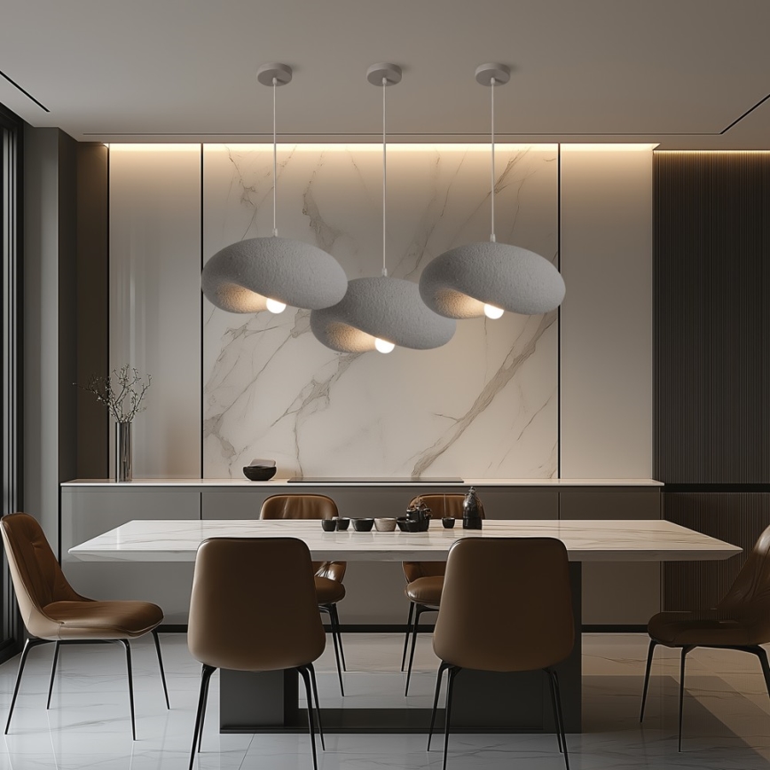 BRILAGI - Lampa wisząca na przewodzie WABI SABI 1xE27/60W/230V średnica 40 cm szara