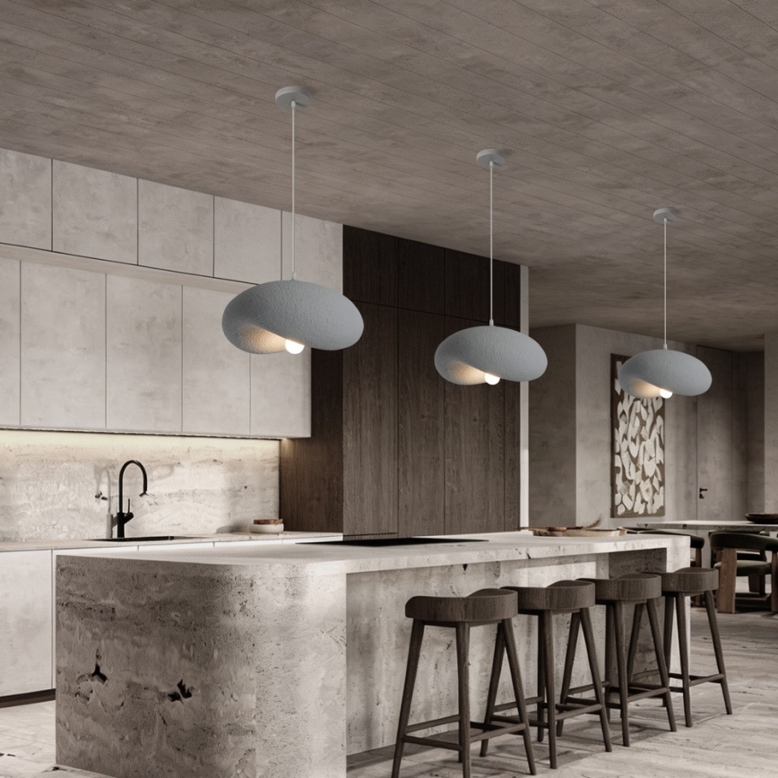 BRILAGI - Lampa wisząca na przewodzie WABI SABI 1xE27/60W/230V średnica 40 cm szara