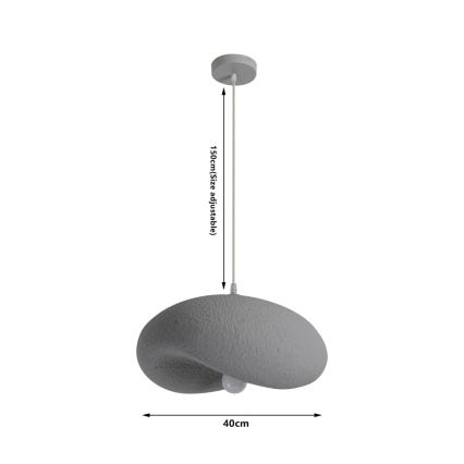 BRILAGI - Lampa wisząca na przewodzie WABI SABI 1xE27/60W/230V średnica 40 cm szara