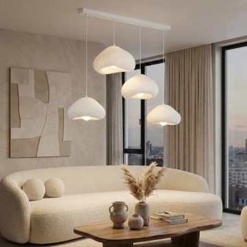 Brilagi - Lampa wisząca na przewodzie WABI SABI 4xE27/40W/230V biała