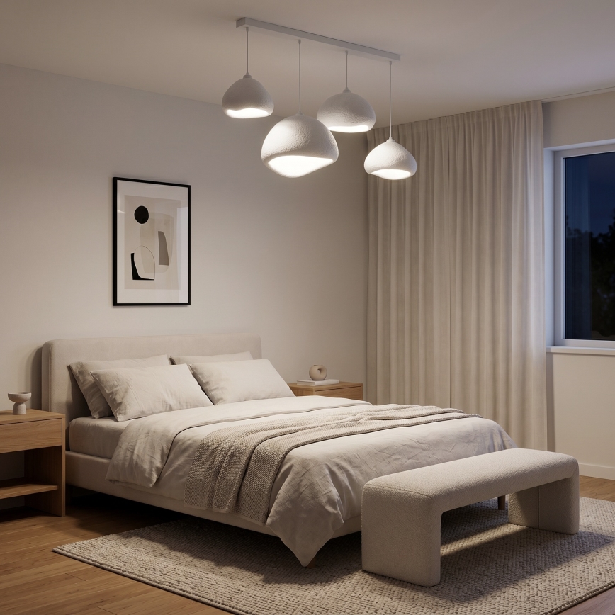 Brilagi - Lampa wisząca na przewodzie WABI SABI 4xE27/40W/230V biała