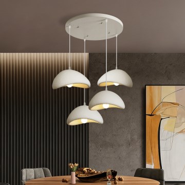 BRILAGI - Lampa wisząca na przewodzie WABI SABI 4xE27/60W/230V biała