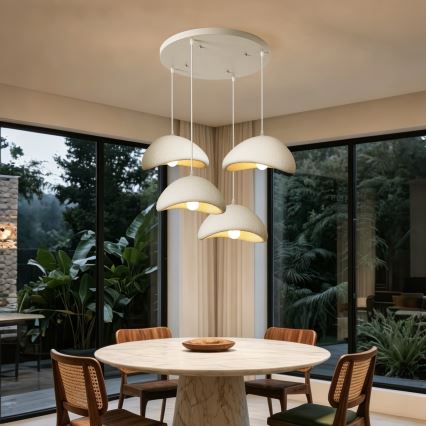 BRILAGI - Lampa wisząca na przewodzie WABI SABI 4xE27/60W/230V biała