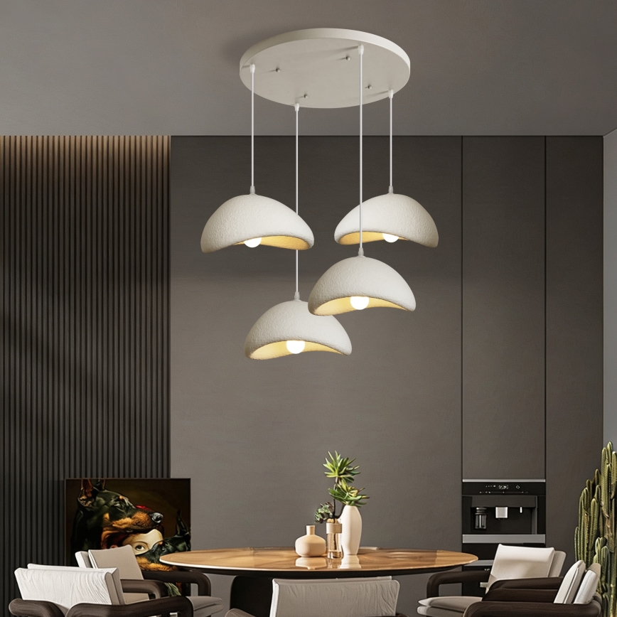 BRILAGI - Lampa wisząca na przewodzie WABI SABI 4xE27/60W/230V biała
